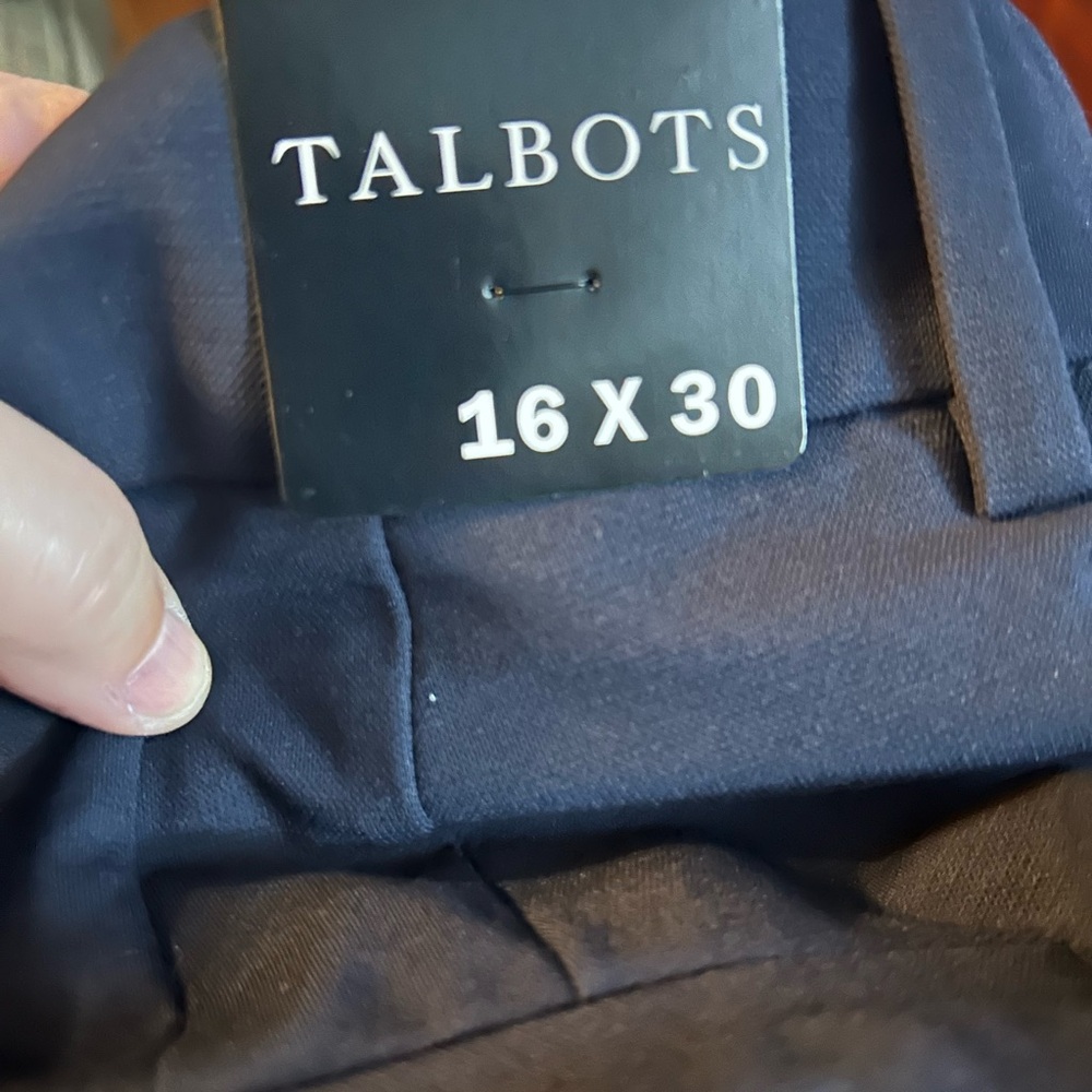 NWT Talbots Women’s Dark Navy Dress Pants. Size 16 X 30 - Picture 4 of 5